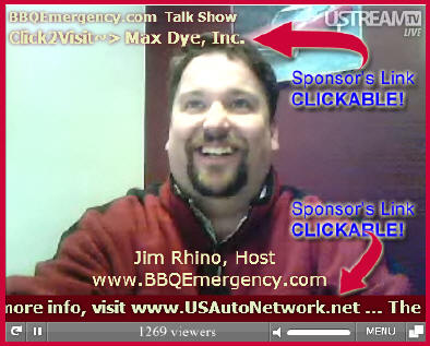 Screen Shot of the Sponsored Link on the live video stream of JustTalkShow.com Radio Talk Show.